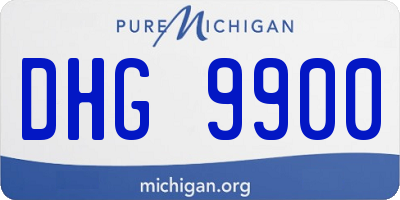 MI license plate DHG9900