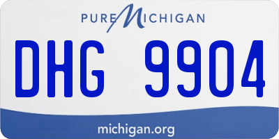 MI license plate DHG9904