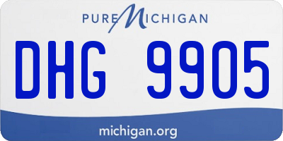 MI license plate DHG9905