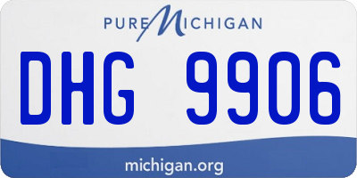 MI license plate DHG9906