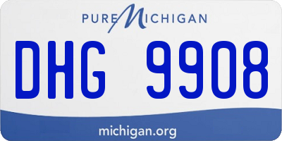 MI license plate DHG9908