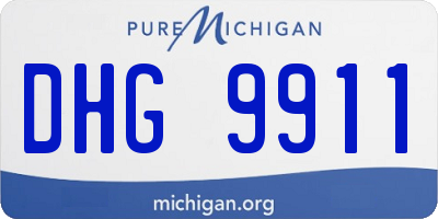 MI license plate DHG9911
