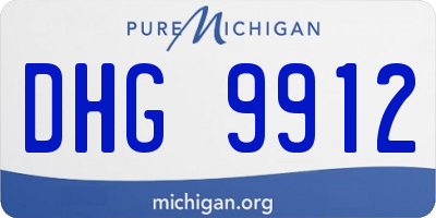 MI license plate DHG9912