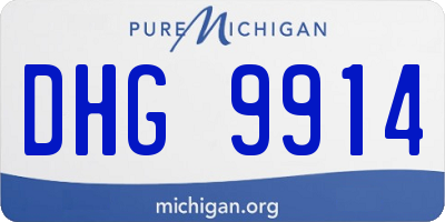 MI license plate DHG9914