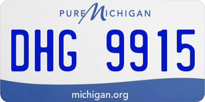 MI license plate DHG9915