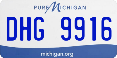 MI license plate DHG9916
