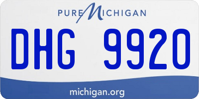 MI license plate DHG9920