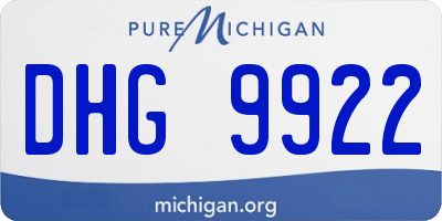 MI license plate DHG9922