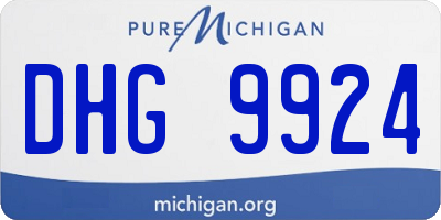MI license plate DHG9924