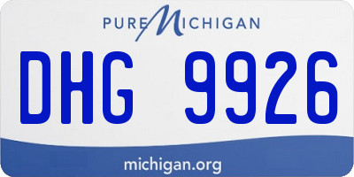 MI license plate DHG9926