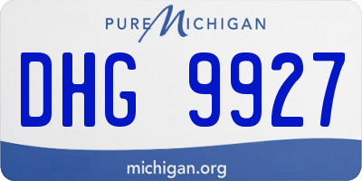 MI license plate DHG9927