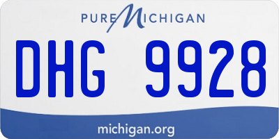 MI license plate DHG9928