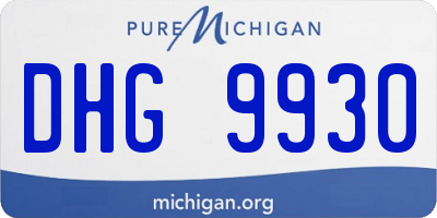 MI license plate DHG9930