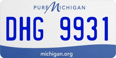 MI license plate DHG9931