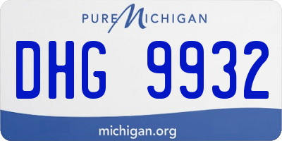 MI license plate DHG9932