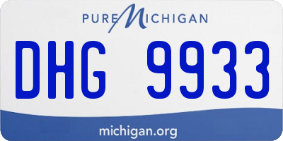 MI license plate DHG9933