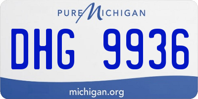 MI license plate DHG9936