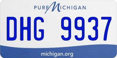 MI license plate DHG9937