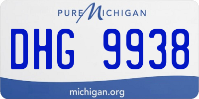 MI license plate DHG9938