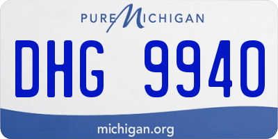 MI license plate DHG9940