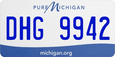 MI license plate DHG9942