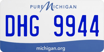 MI license plate DHG9944