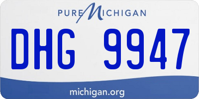 MI license plate DHG9947