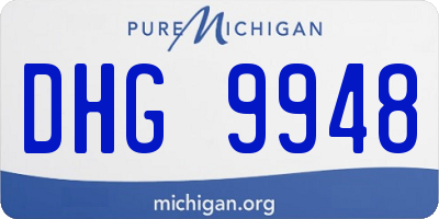 MI license plate DHG9948