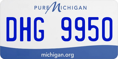 MI license plate DHG9950