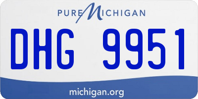 MI license plate DHG9951