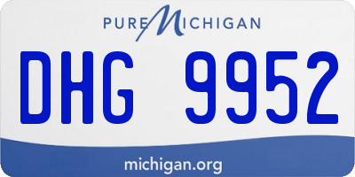 MI license plate DHG9952
