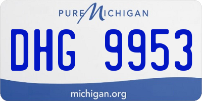 MI license plate DHG9953