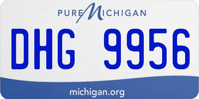 MI license plate DHG9956