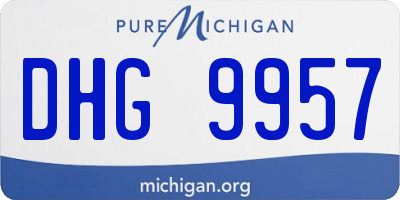 MI license plate DHG9957