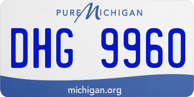 MI license plate DHG9960