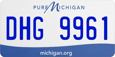 MI license plate DHG9961