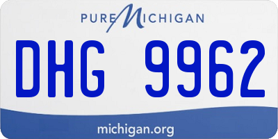 MI license plate DHG9962