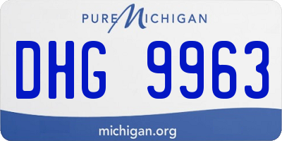 MI license plate DHG9963