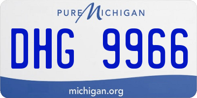 MI license plate DHG9966