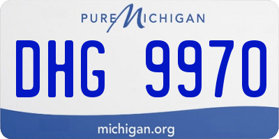 MI license plate DHG9970