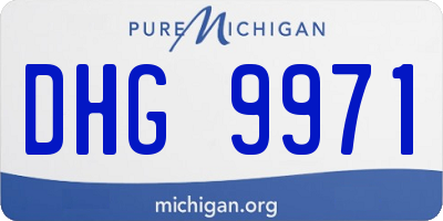 MI license plate DHG9971
