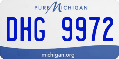 MI license plate DHG9972