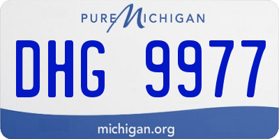 MI license plate DHG9977