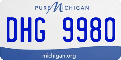 MI license plate DHG9980