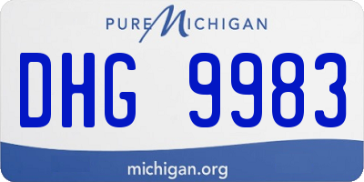 MI license plate DHG9983