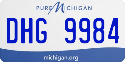 MI license plate DHG9984