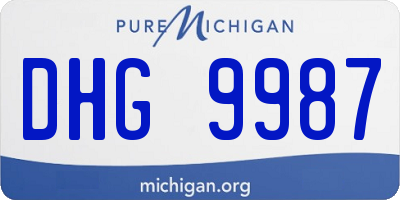 MI license plate DHG9987