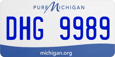 MI license plate DHG9989