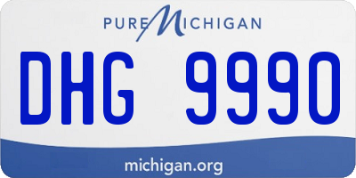 MI license plate DHG9990