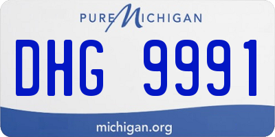 MI license plate DHG9991